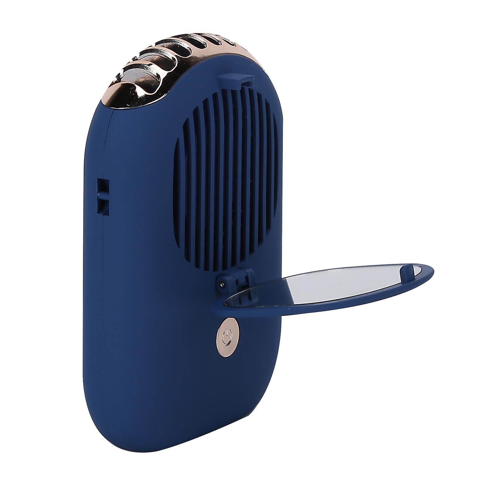 USB Makeup Fan Mini Handheld Mute Desktop Fan Neck Fan for Home Office Dormitory OutdoorBlue