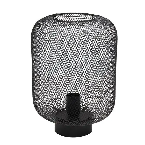 Simple Designs Metal Mesh Industrial Table Lamp - 8.5