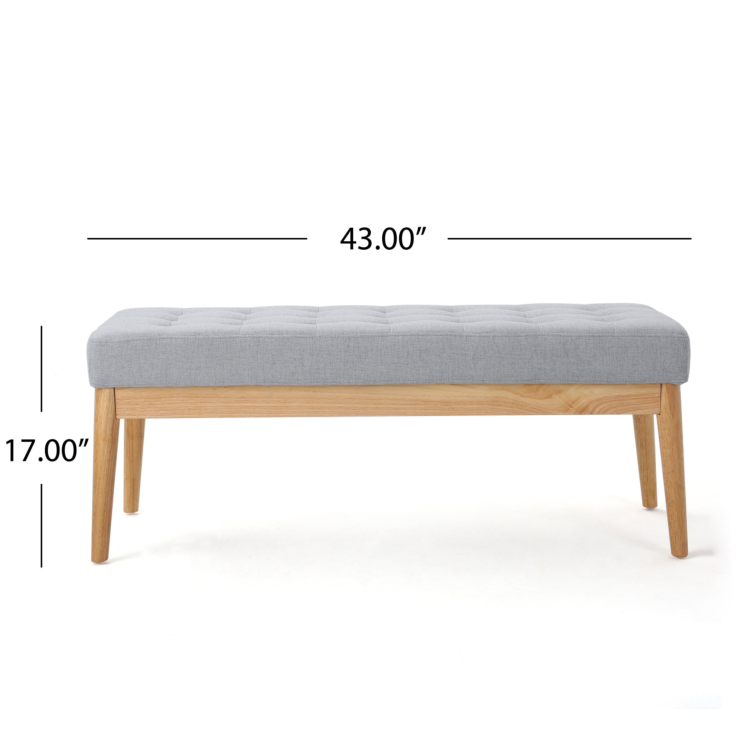 Anglo Modern Mid-Century Fabric Bench