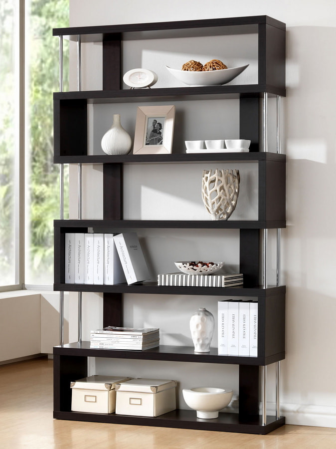 Baxton Studio Barnes Six Shelf Modern Bookcase   Contemporary   Bookcases   by Baxton Studio  Houzz