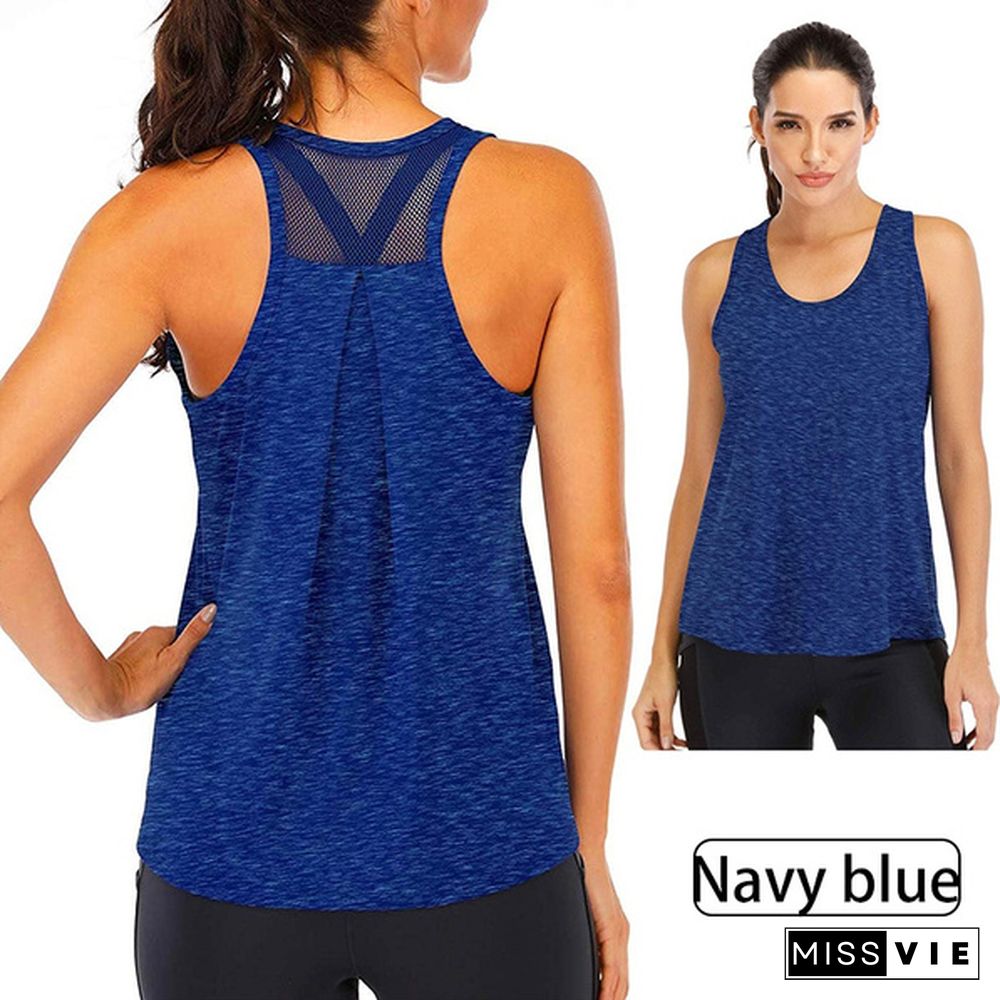 Yoga Vest Women Running Shirts Sleeveless Gym Tank Tops Women's Sportswear Quick Dry Breathable Workout Tank Top Fitness Clothes