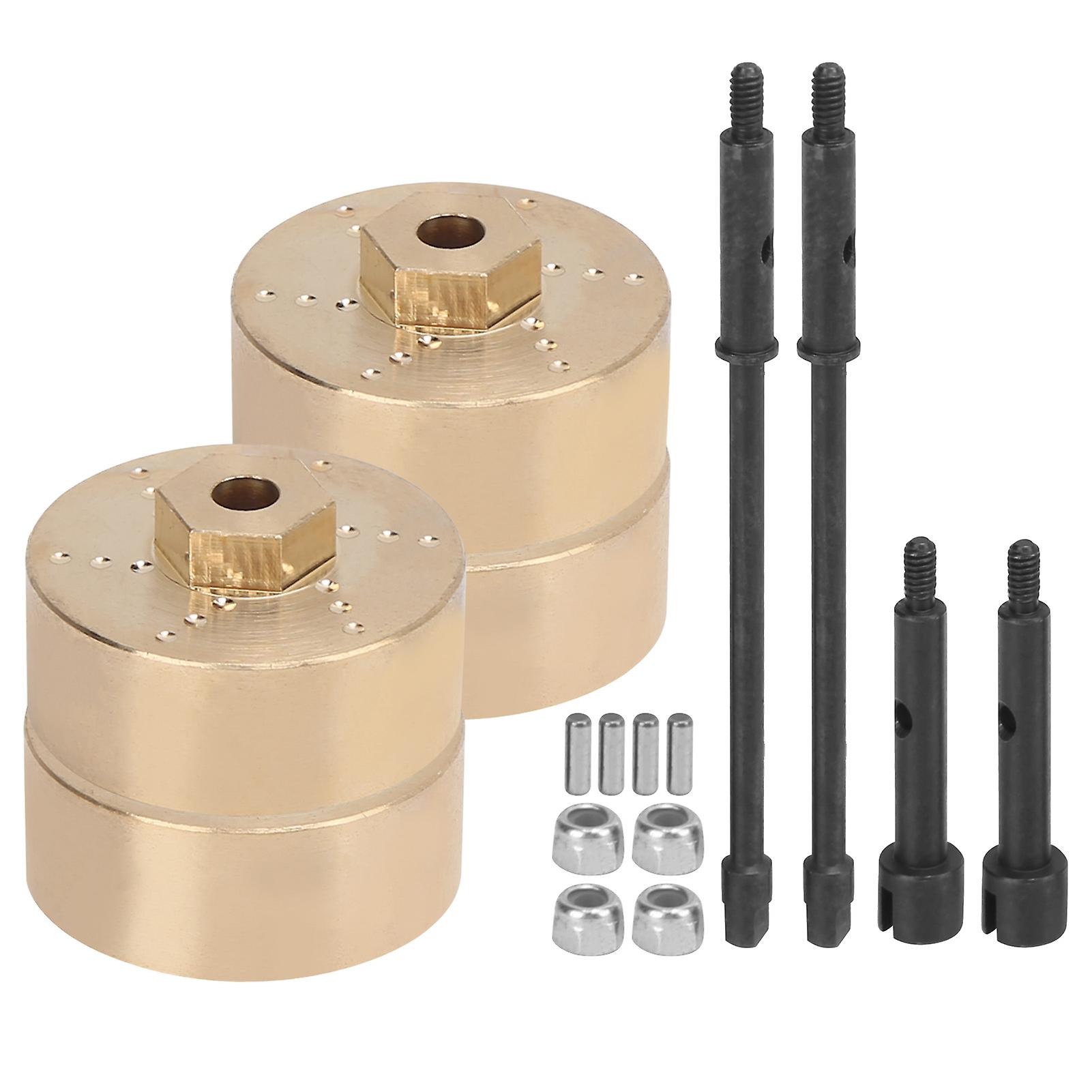 Durable Brass Counterweight + Widened Axle Set For Axial Scx24 90081 1/24 Rc Car Parts