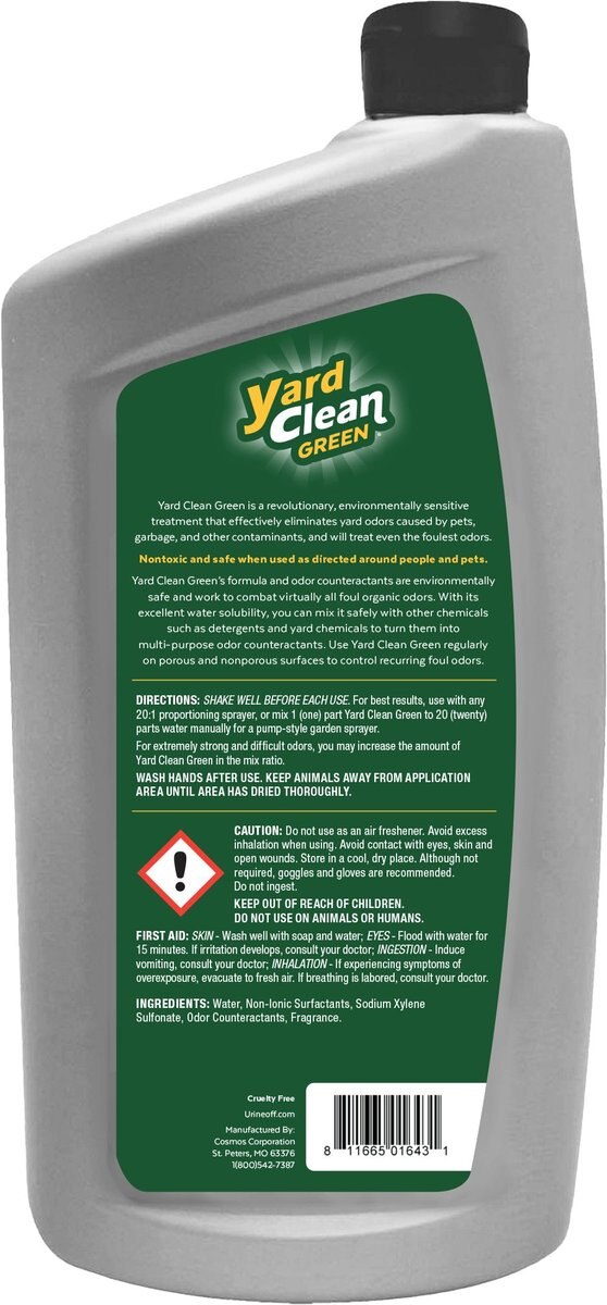 Yard Clean Green Yard and Kennel Cat and Dog Odor Eliminator and Stain Remover Concentrate