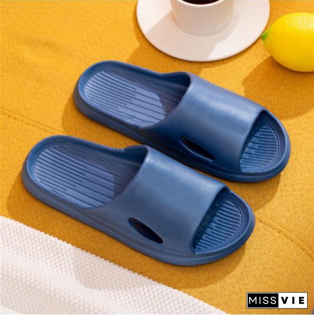 Slippers EVA Soft Sole Slide Sandals Men Women Indoor Bathroom Comfortable Non-slip Home Slippers