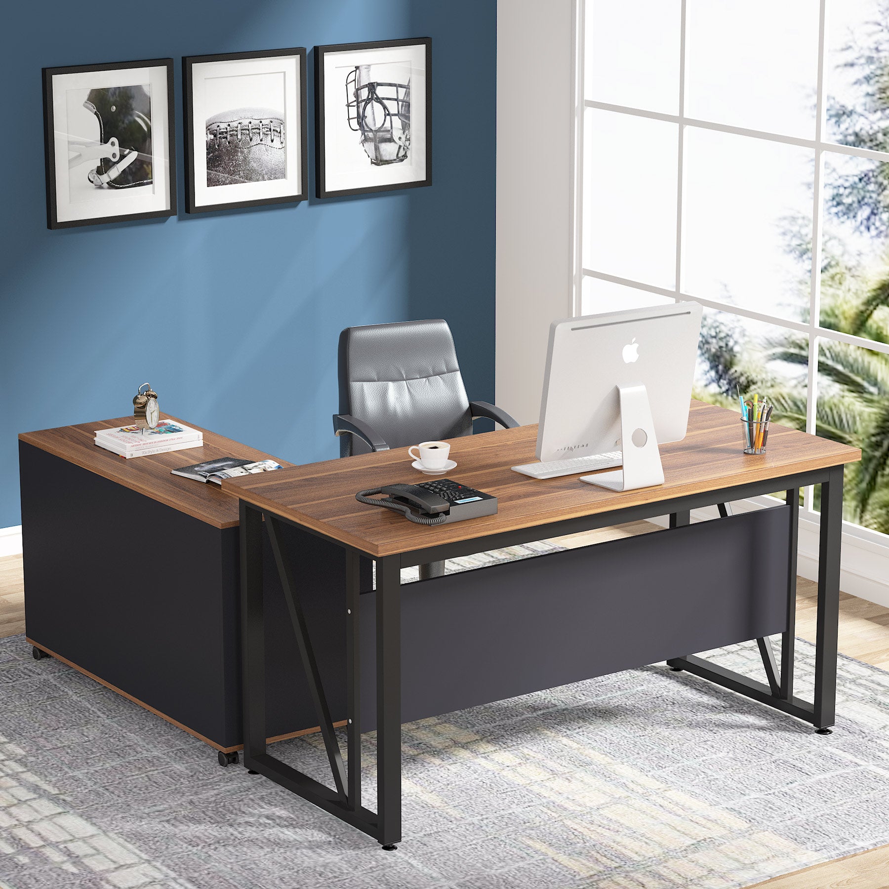 L-Shaped Computer Desk, 55