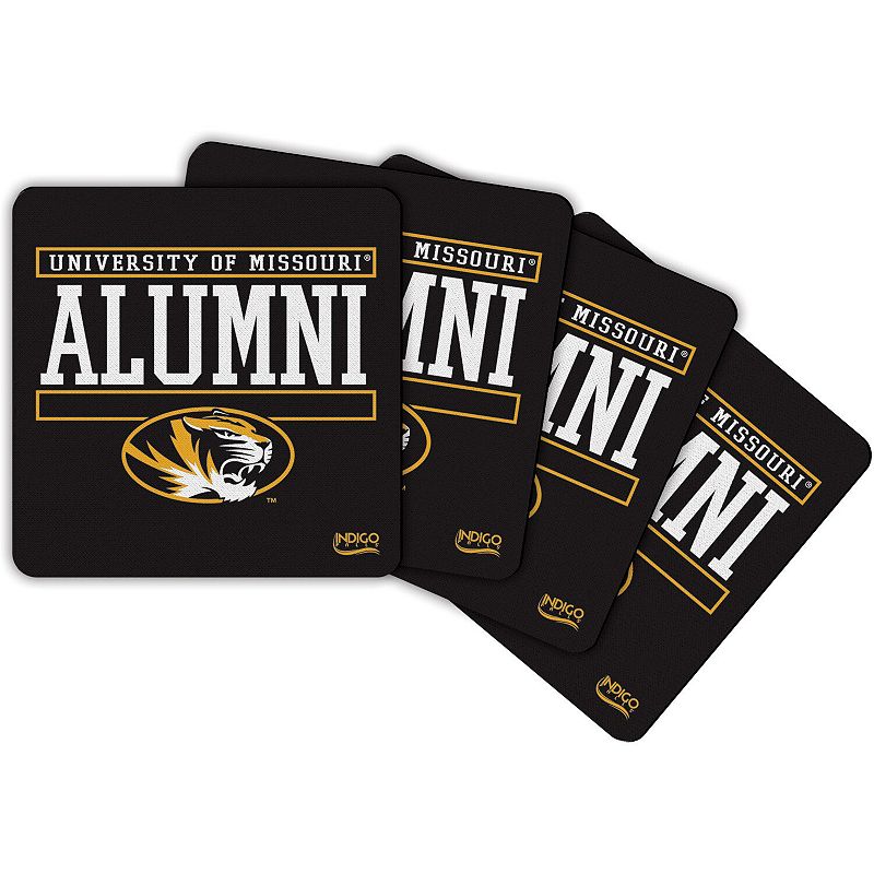 Missouri Tigers Alumni 4-Pack Neoprene Coaster Set