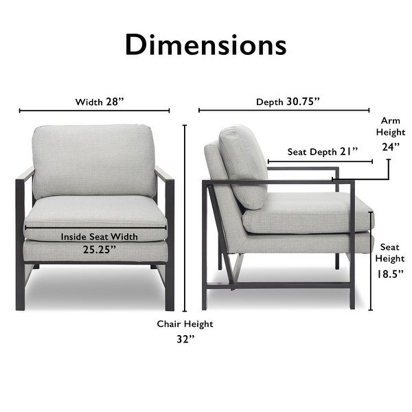 Tommy Hilfiger Russell Metal Frame Accent Chair