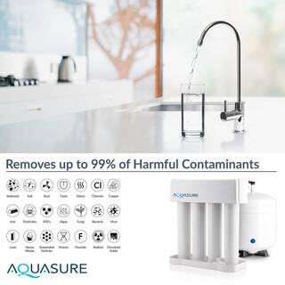 AQUASURE Signature Series Complete Whole House Water Filtration System with Fine Mesh Resin - 48000 Grains AS-SE1000FM