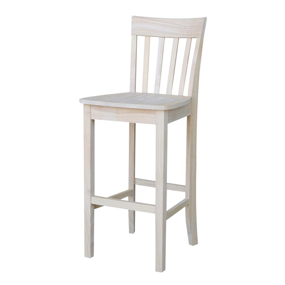 International Concepts S-3013 Slatback Stool， 30， Ready To Finish