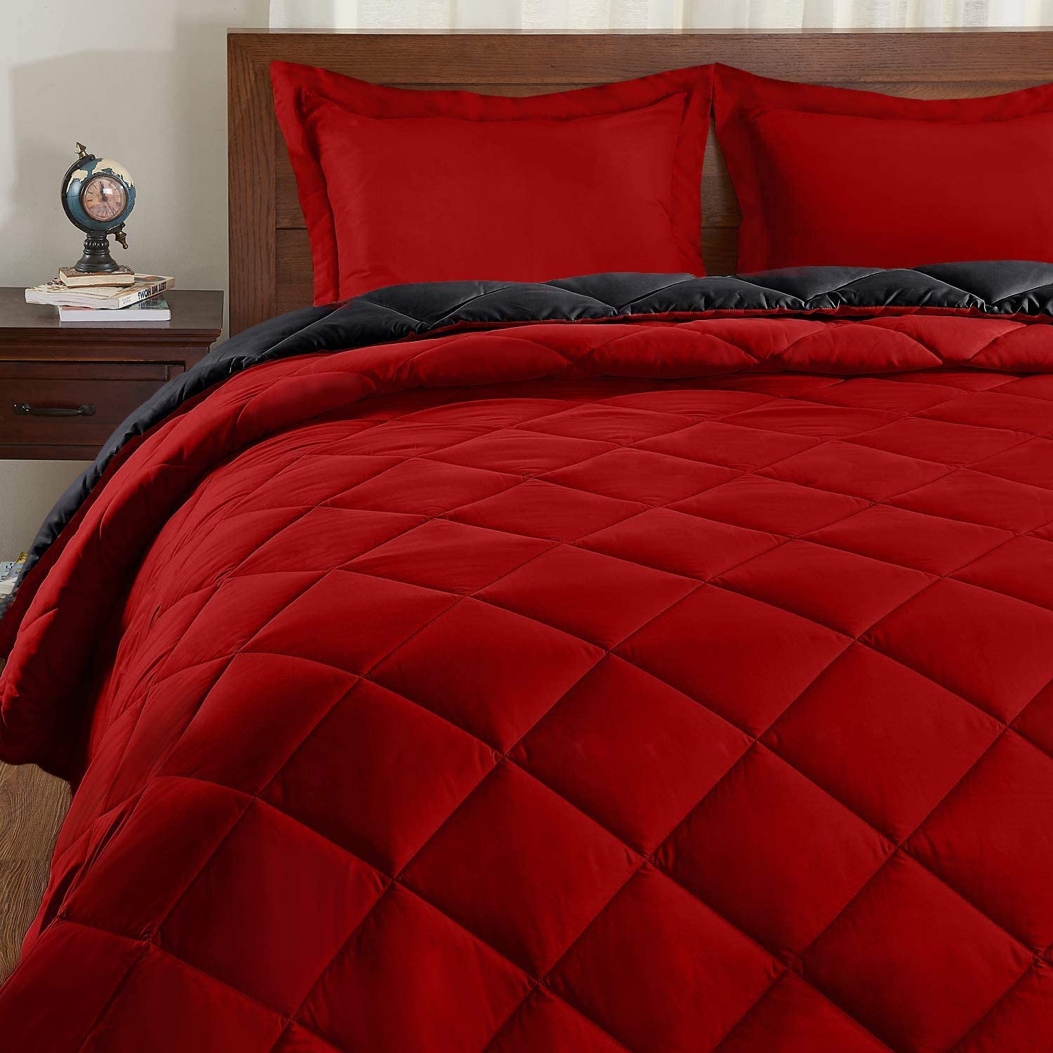 Down Alternative Reversible 3 pcs Comforter Set