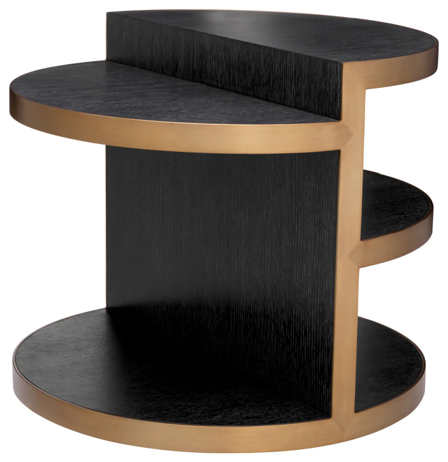 Black Oak Modern Side Table  Eichholtz Nilo   Contemporary   Side Tables And End Tables   by Oroa   Distinctive Furniture  Houzz