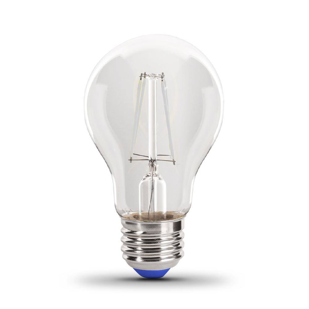 Feit Electric 25-Watt Equivalent A19 Medium E26 Base Dimmable Filament Blue Colored LED Clear Glass Light Bulb A19TBLED