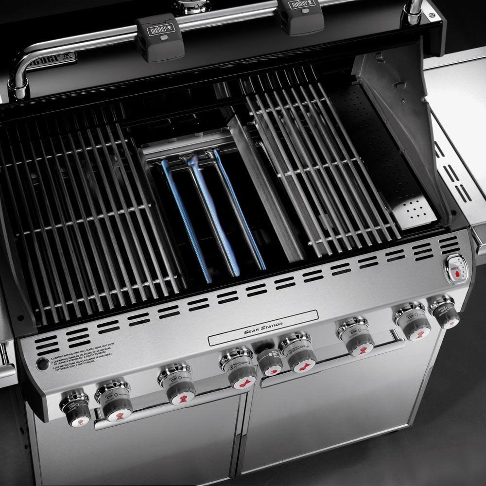 Weber Summit S-670 6-Burner Natural Gas Grill in Stainless Steel with Built-In Thermometer and Rotisserie 7470001