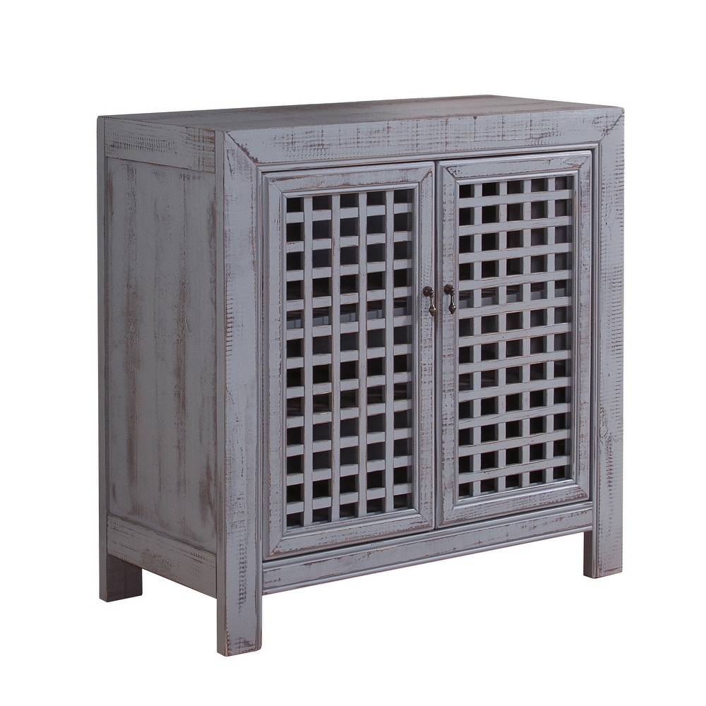 The Curated Nomad Raissa Distressed Finish Two door Accent Cabinet