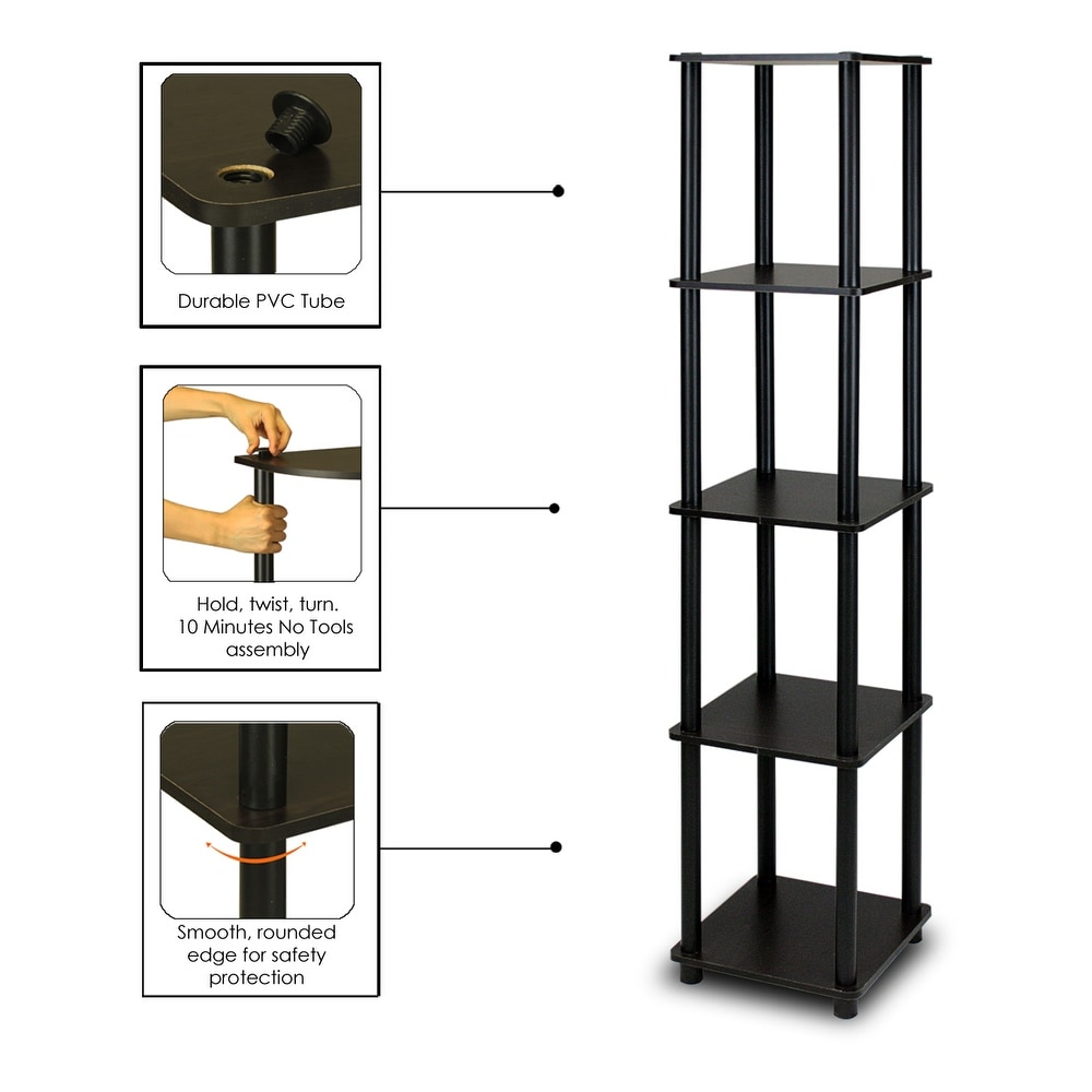 Porch   Den St. Marks 5 tier Corner Square Display Shelf