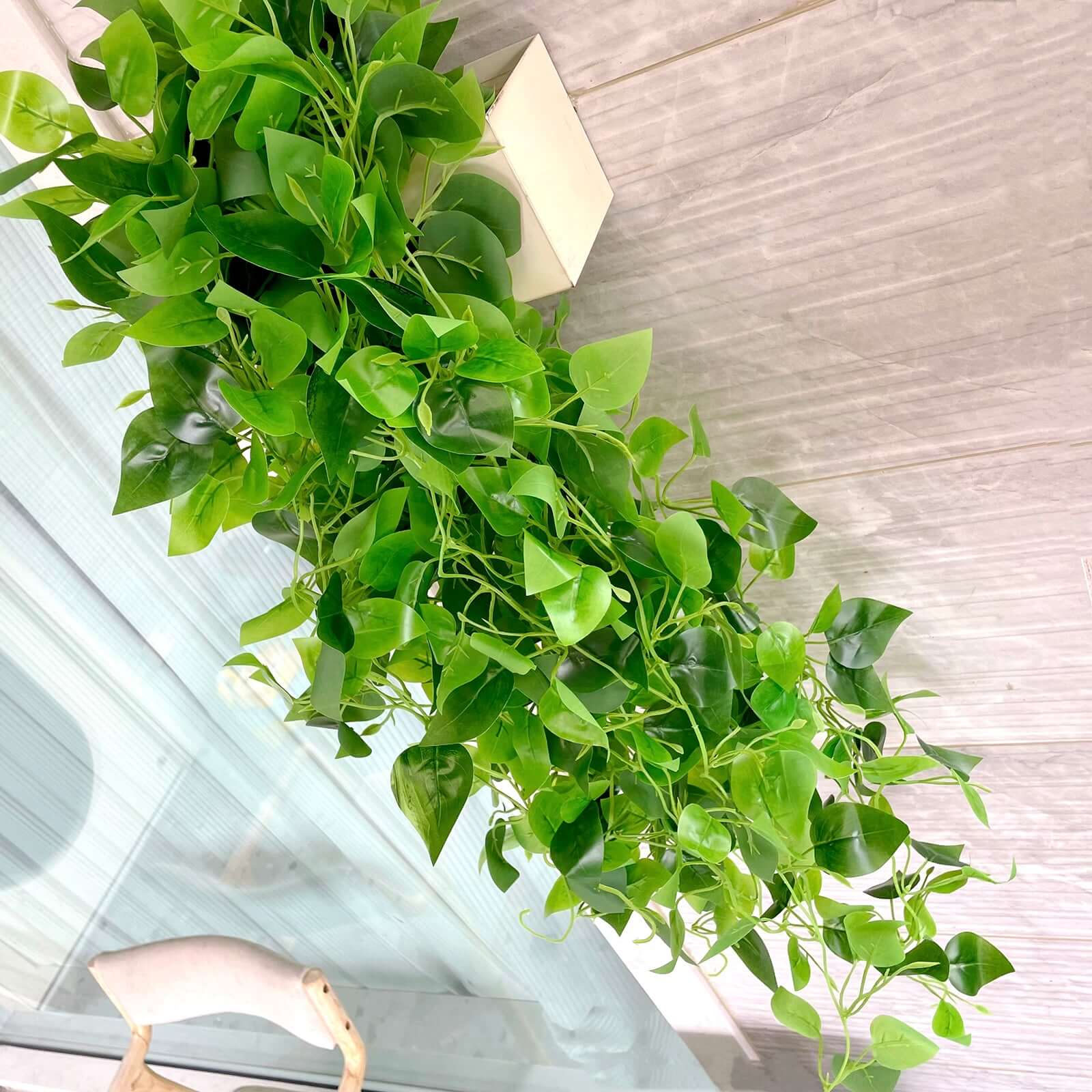 3 Pack Green Silk Pothos Artificial Hanging Plants, Fake Foliage Ivy Vine Garland Vines - 3ft