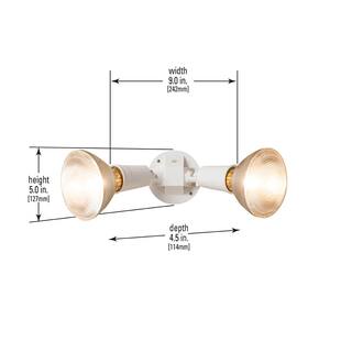 Halo PWT 300-Watt 60-Degree White Outdoor Integrated LED Flood Light with Dusk to Dawn PWT250PCW