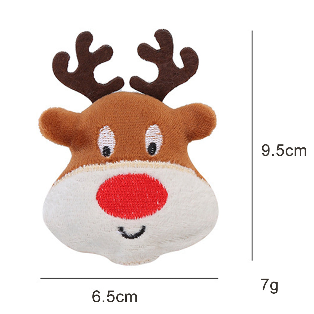 Bangcool 3PCS Christmas Kitten Toy Plush Santa Claus Elk Gingerbread Cat Catnip Toy