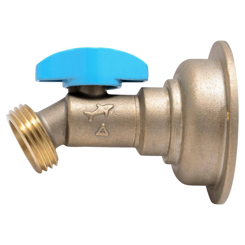 SharkBite 34 in. Brass Push-to-Connect x MHT Quarter-Turn No Kink Hose Bibb 24631LF