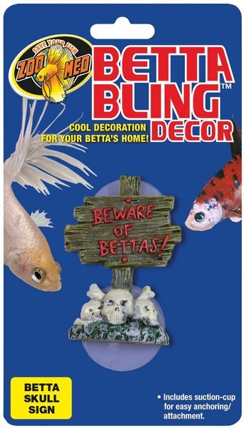 Zoo Med Betta Bling Skull Sign