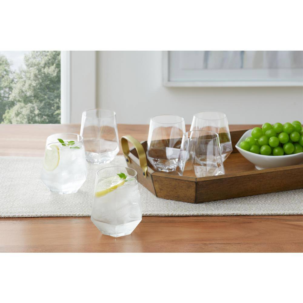 Home Decorators Collection Classic Acrylic Diamond Stemless Wine Glasses - 18 oz. (Set of 6) BBS853