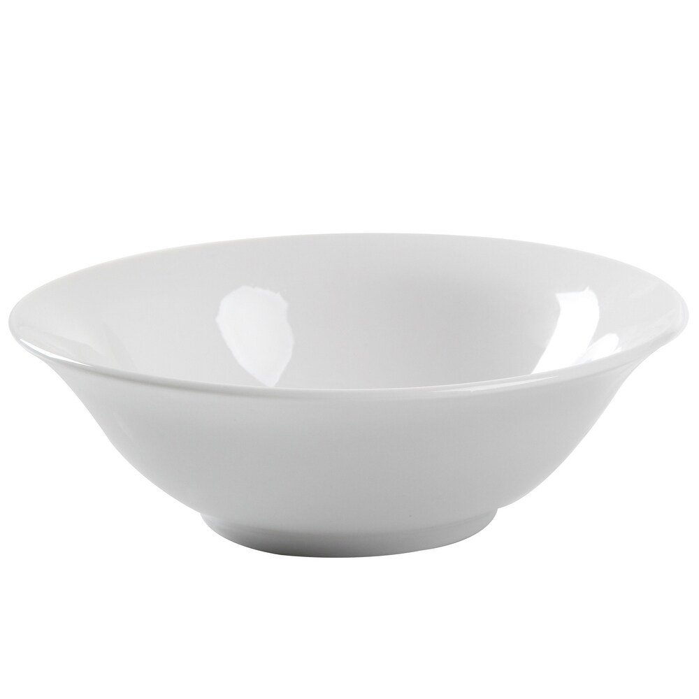 7 Inch Fine Ceramic Bowls 12 Piece Set in Pearl