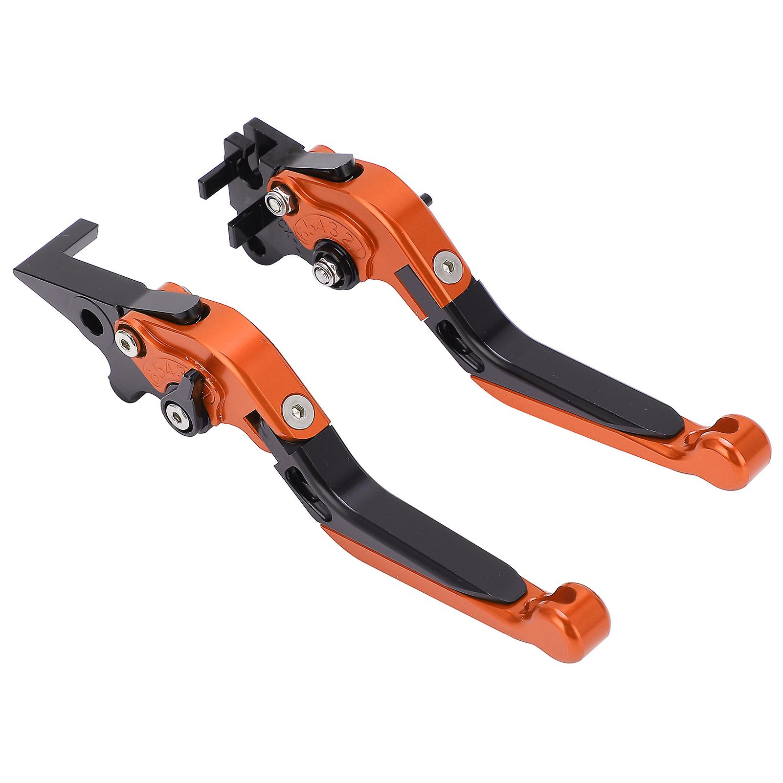 Pair Motorbike Brake Clutch Levers Cnc Aluminum Alloy Replacement For Pcx 125/150 (drum Brake Version) All Yearorange