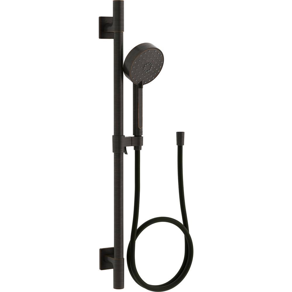 KOHLER Awaken 1-Spray 4.3 in. Single Wall Mount Handheld Shower Head in Oil-Rubbed Bronze K-99242-2BZ