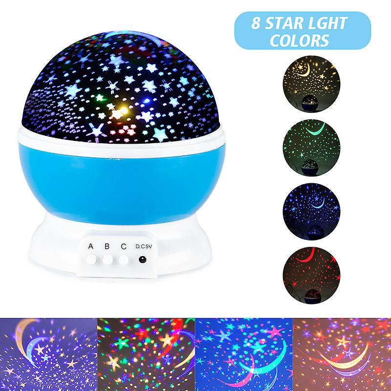 Galaxy Projector Starry Sky Rotating Led Night Light Planetarium Children Bedroom Star Night Lights Moon Light Kids Gift Lamp