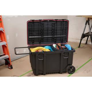 Husky 23 in. 50 Gal. Black Rolling Toolbox with Keyed Lock and Portable Hand Tool Tray 206319