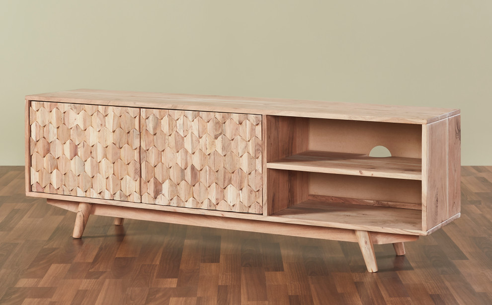 Honeycomb TV Unit   Midcentury   Entertainment Centers And Tv Stands   by Oak Idea Corporation  Houzz