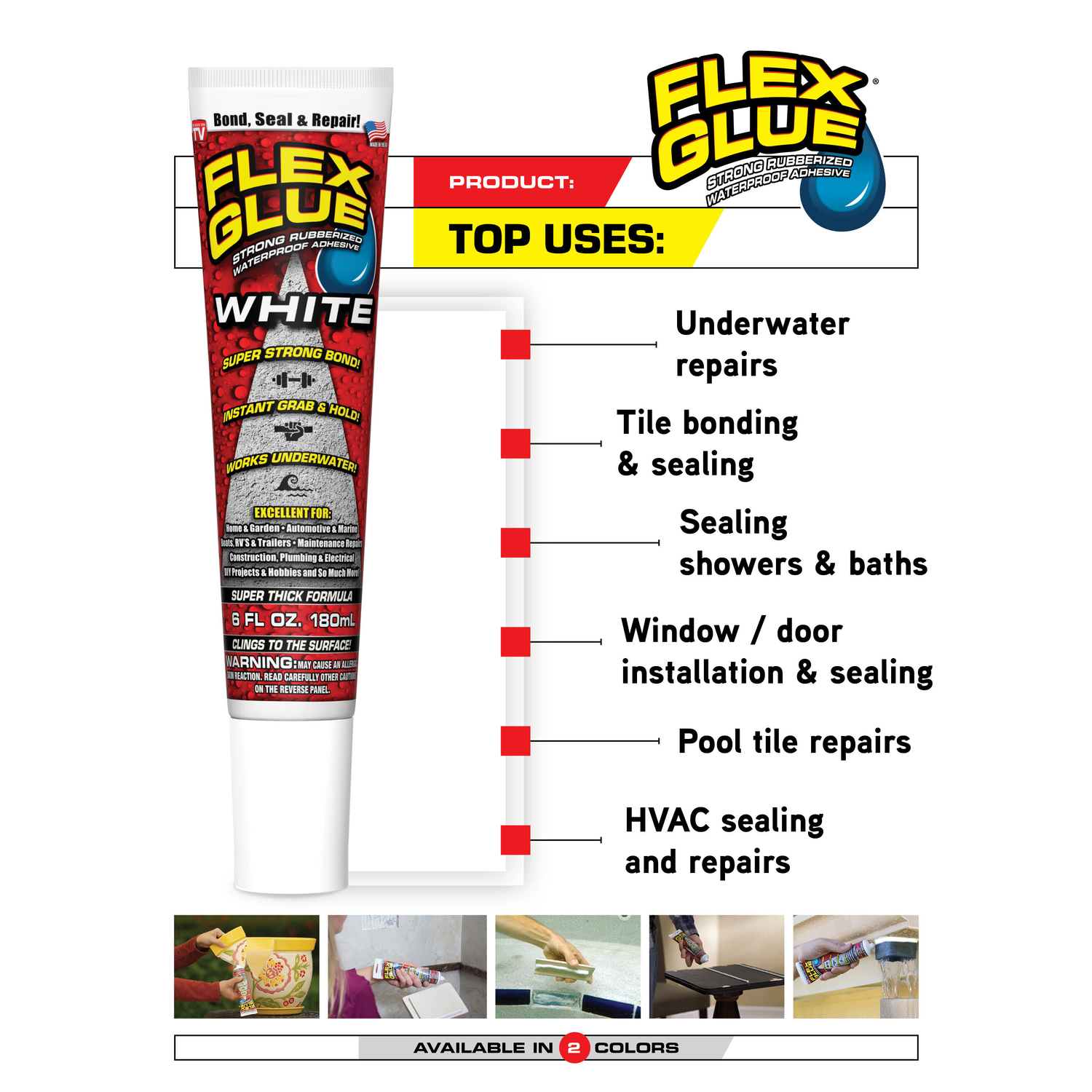 FLEX SEAL Family of Products FLEX GLUE MINI Waterproof Adhesive Rubber Glue 1 pk