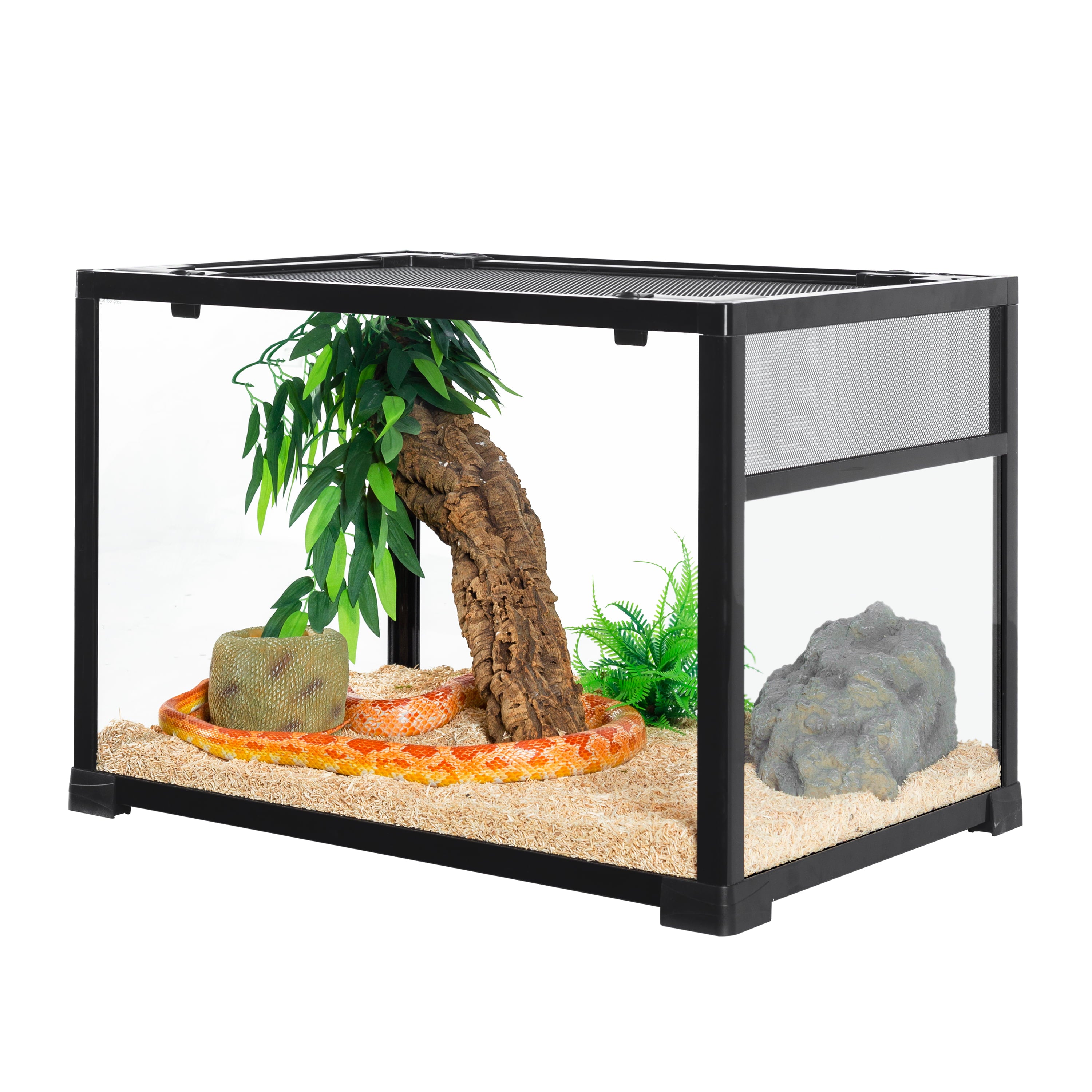 REPTI-ZOO 2 In 1 Knock Down Reptile Terrarium， Size 24L×16W×16H