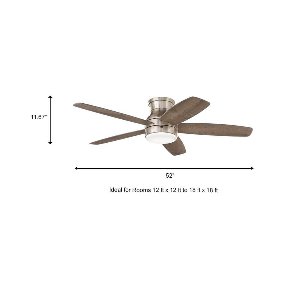 Home Decorators Collection Ashby Park 52 in White Color Changing Integrated LED Brushed Nickel Ceiling Fan with Light Kit and Remote Control