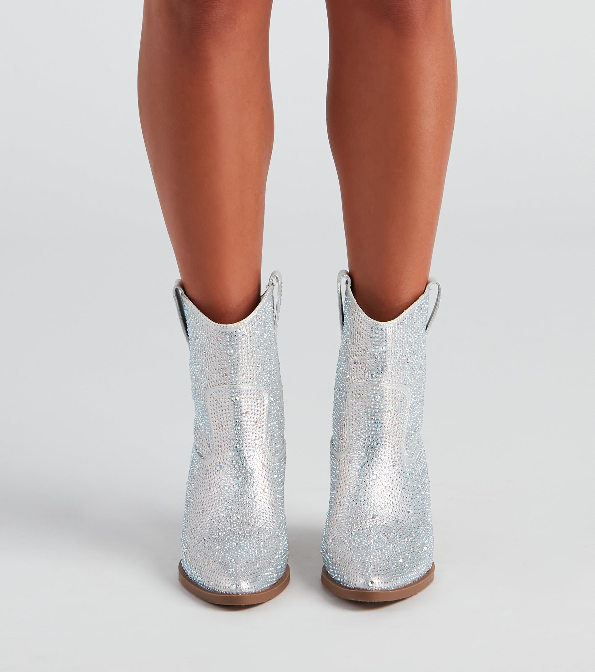 Glitzy Rhinestone Western Booties