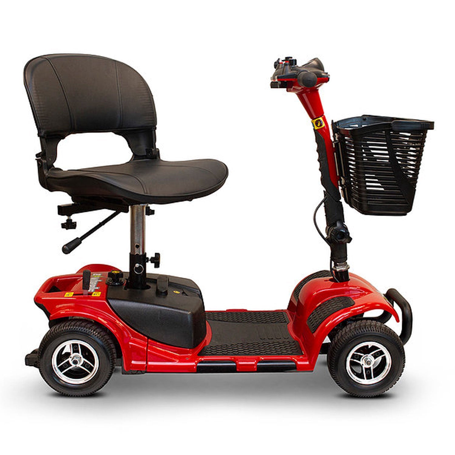 Ewheels 4 Wheel Travel Electric Battery Medical Mobility Scooter, Red