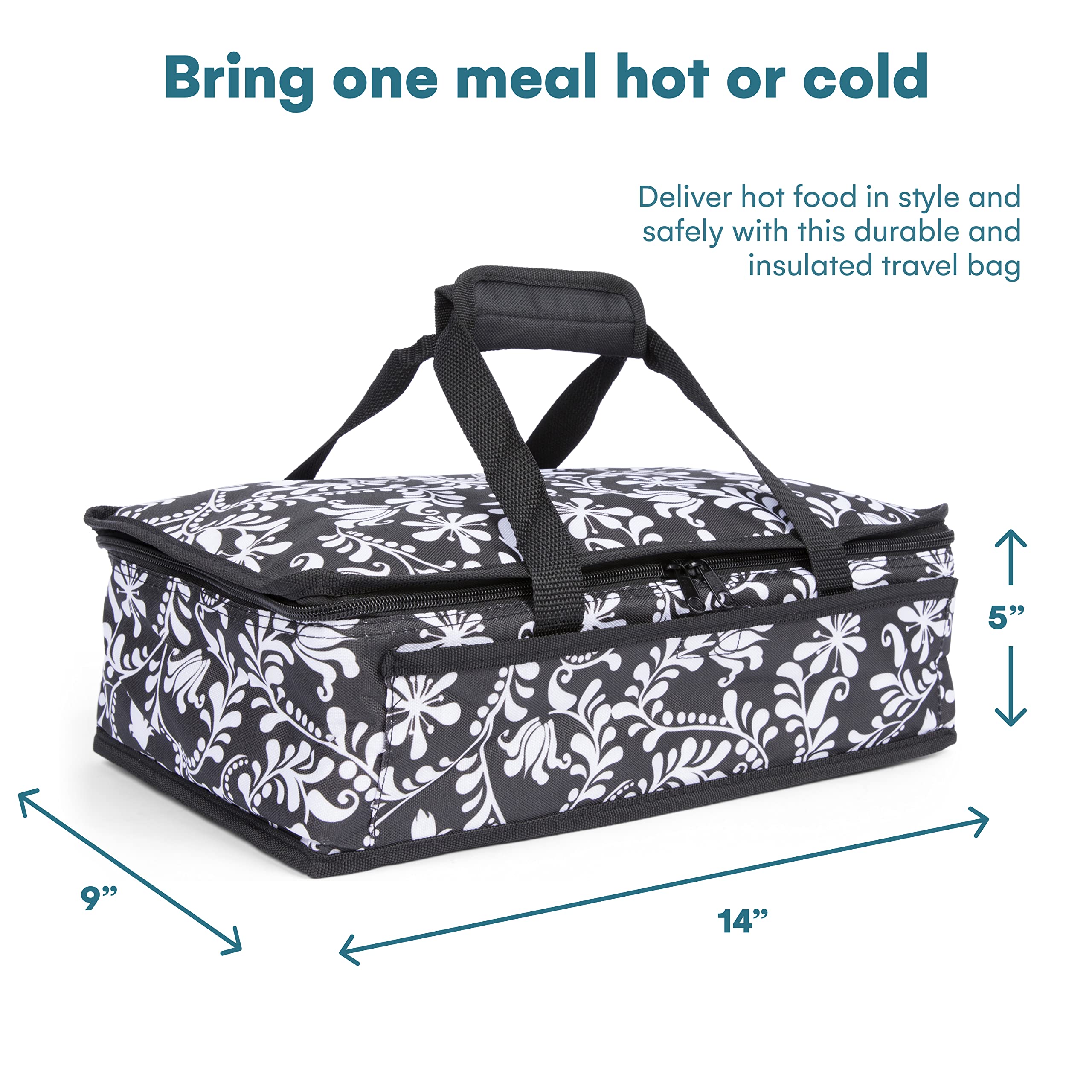 Dawhud Direct Insulated Casserole Travel Carry Bag X516 Black and White Design