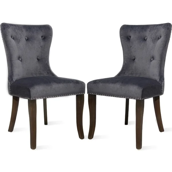 Dining Chair Tufted Armless Chair Upholstered Accent Chair,Set of 4