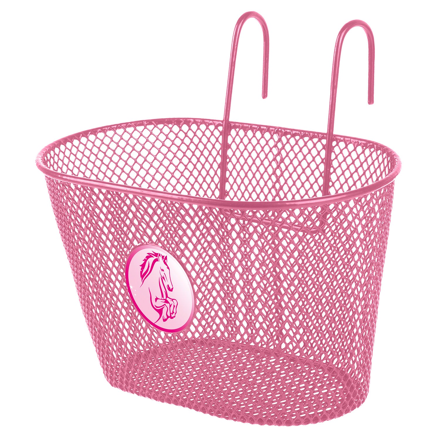 Ventura Child Wire Bicycle Basket， Pink Unicorn， Steel