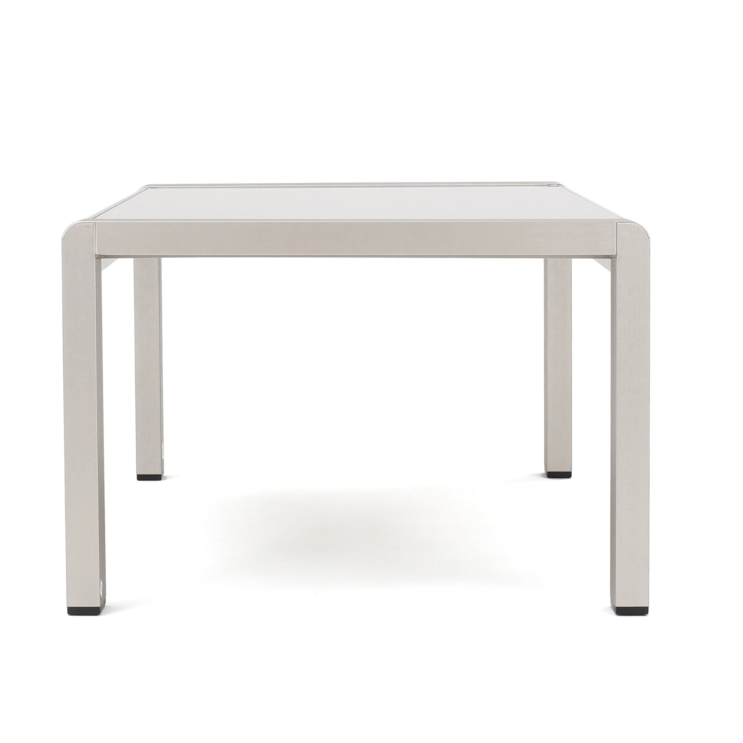 Coral Bay Outdoor Aluminum Coffee Table with Glass Top