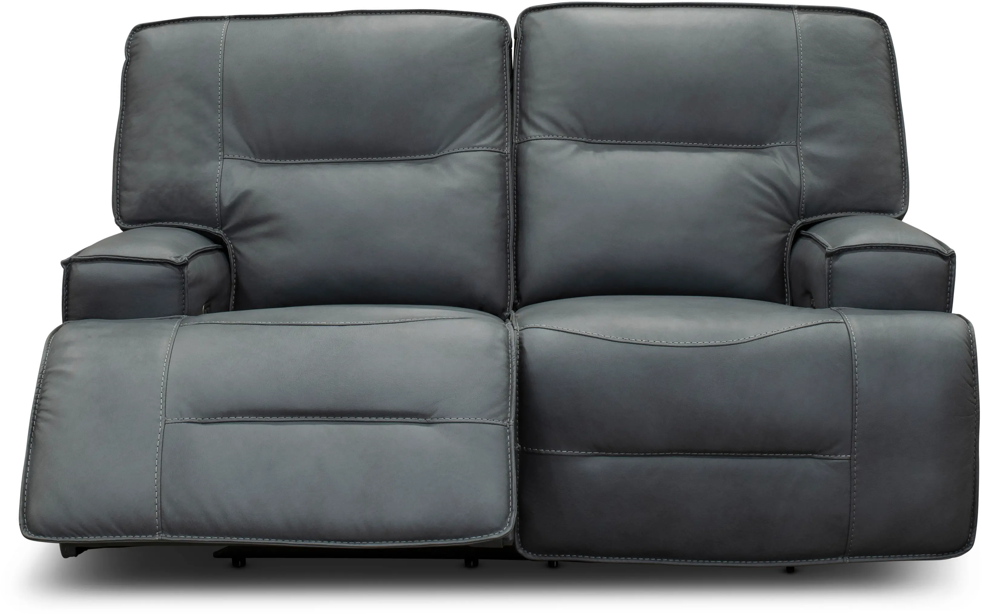 Rockies Gray Power Reclining Loveseat with Adjustable Lumbar