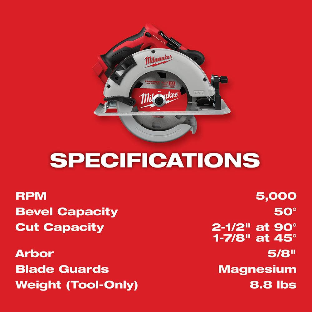 Milwaukee M18 Brushless 7-1/4 in. Circular Saw 2631-20 from Milwaukee