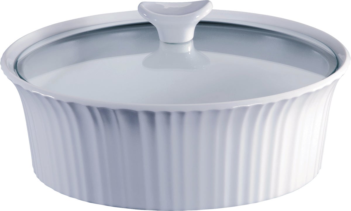 Corningware Covered Casserole Dish 2-1 2 Qt French White