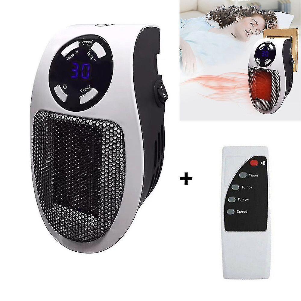 Portable Electric Heater Plug In Wall Heater Mini Household Radiator Remote 500w Au Plug