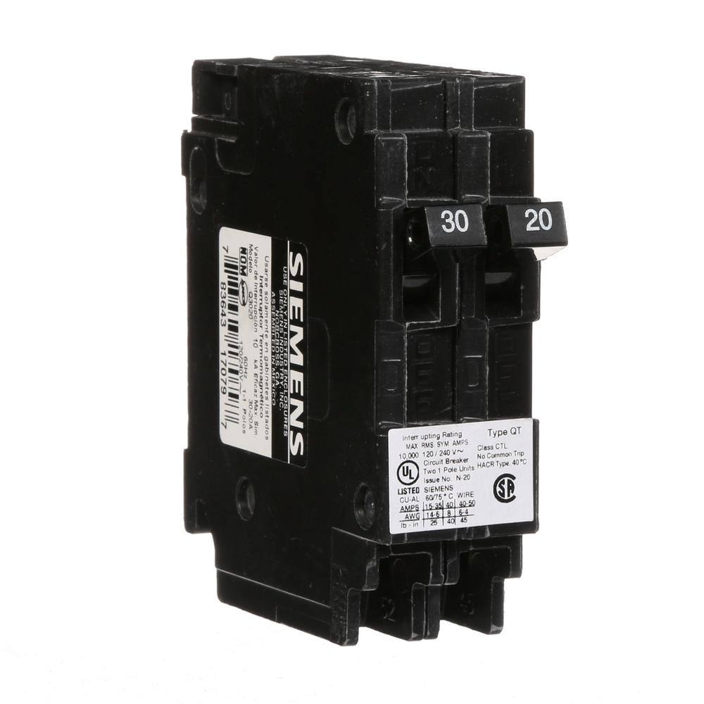 Siemens 3020 Amp Single-Pole Duplex Circuit Breaker Q3020