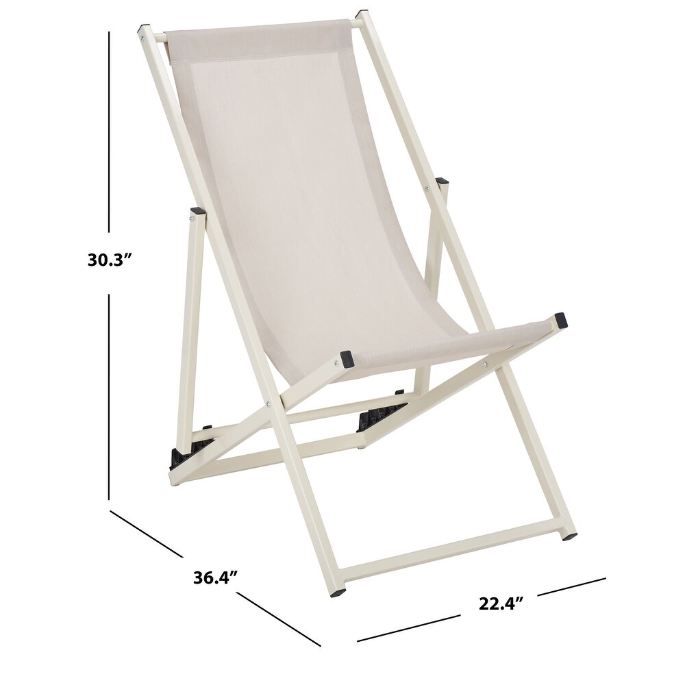 SAFAVIEH Outdoor Breslin Set Of 2 Sling Chairs   36\