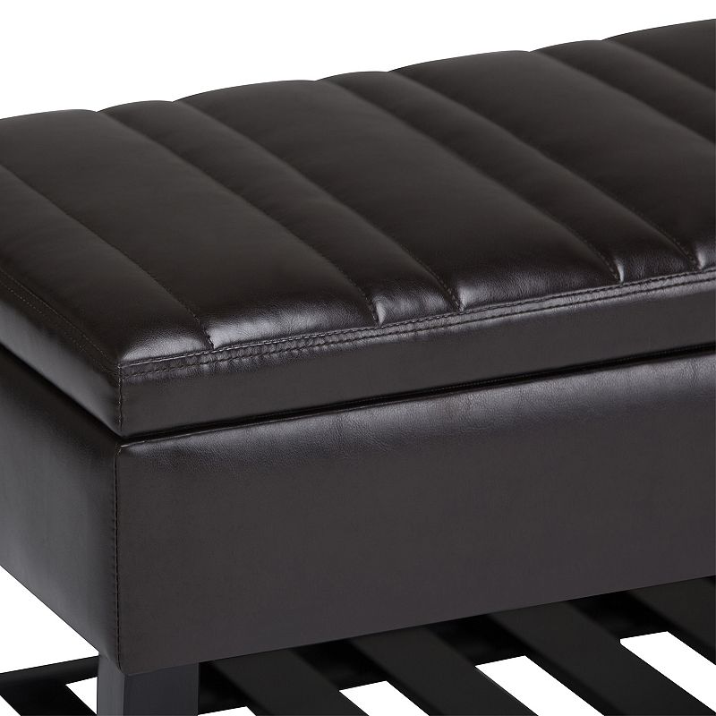 Simpli Home Memphis Storage Ottoman Bench