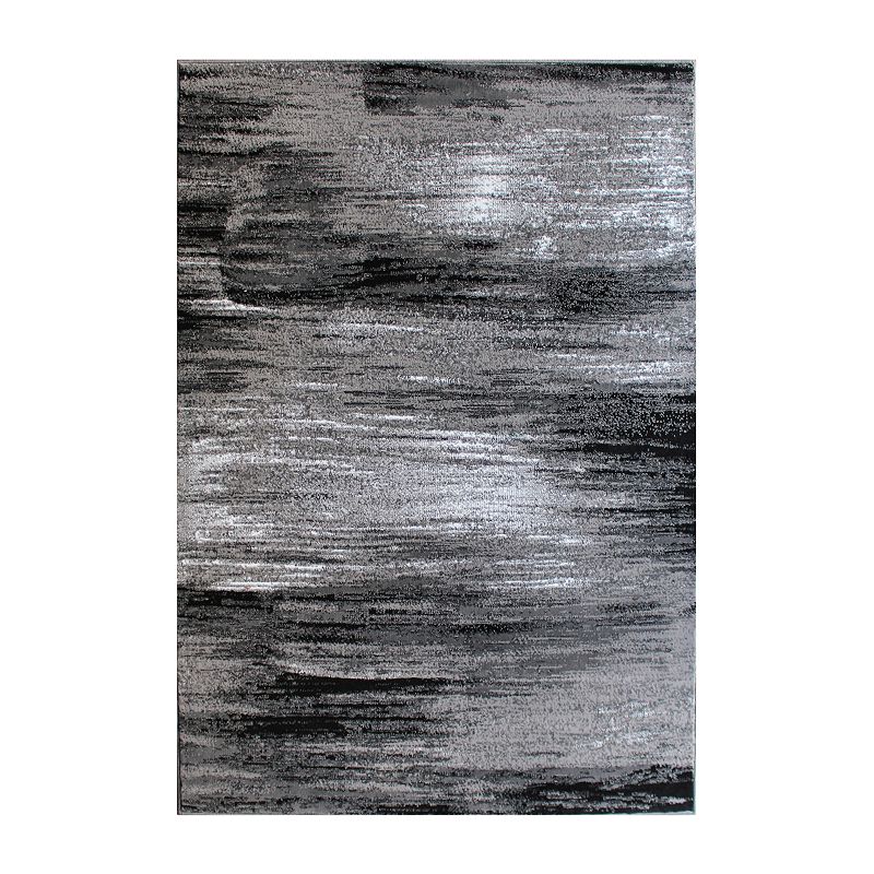 Masada Rugs Masada Rugs Trendz Collection 5'x7' Modern Contemporary Area Rug in Gray， Black and White - Design Trz863