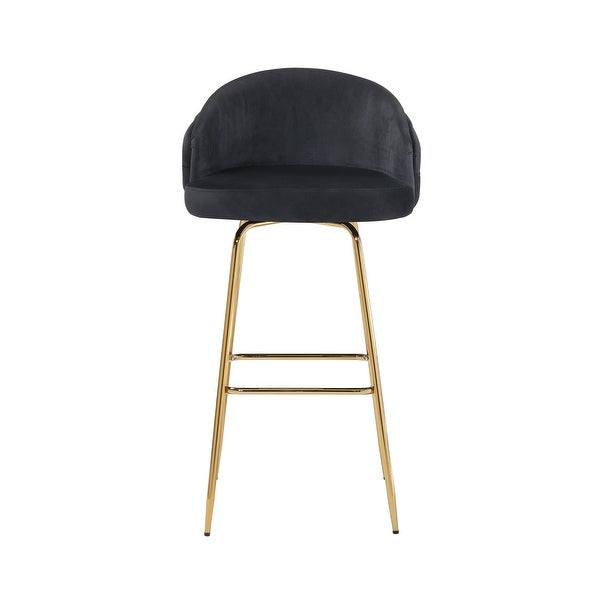 Art Leon Swivel Velvet Uhpolstered Bar Stool