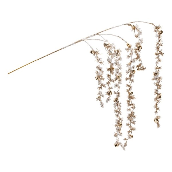 Snowy Hanging Pine Bell Branch (Set of 2)